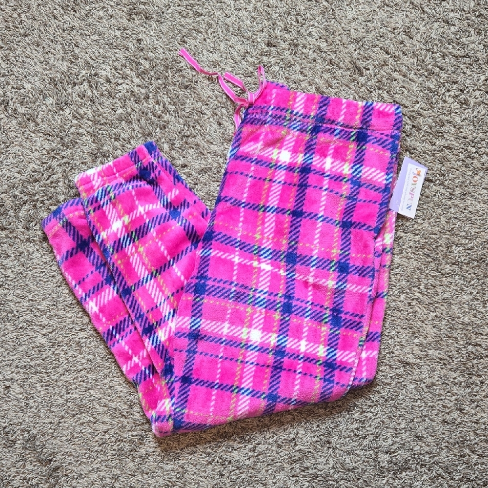 Joyspun Joggers Soft Cuff Pants XL 16 - 18 Pink Drawstring Pockets Sleep Pants